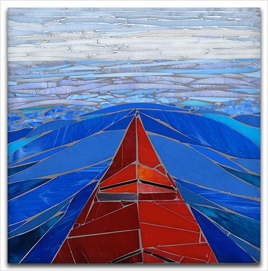 kayaking mosaic