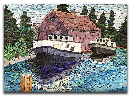 boat mosaic